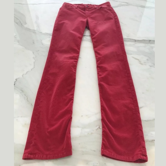 ESCADA SPORT LUCA ROSE RED CORDUROY JEANS SIZE 36 / US 6